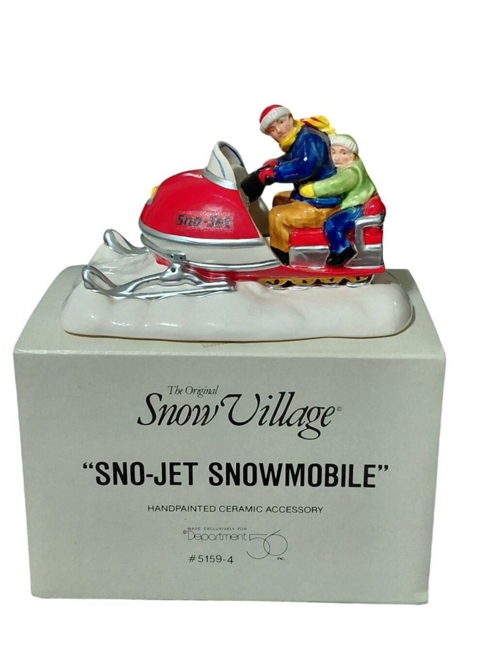 Vtg Department 56 Snow Village Sno-Jet Snowmobile Holiday Figurine #5159-4